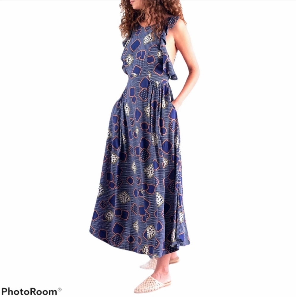 THE ODELLS Bari Ruffle Trim Dress